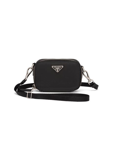 Prada saffiano leather mini pouch